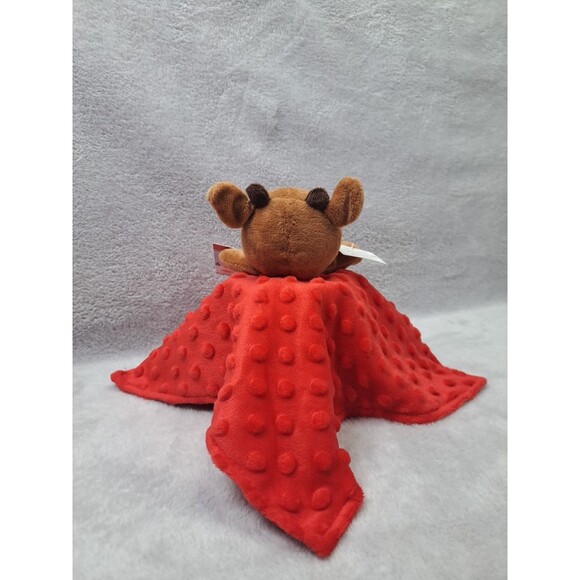 My First Rudolph Reindeer Red Snuggle Blanket Rattle Lovey New! Christmas Gift - Picture 2 of 10